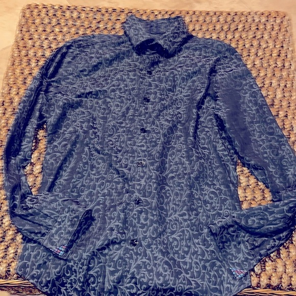 ROBERT GRAHAMHighland Long Sleeve Button Down Shirt Reverse Cuff Tailored Fit